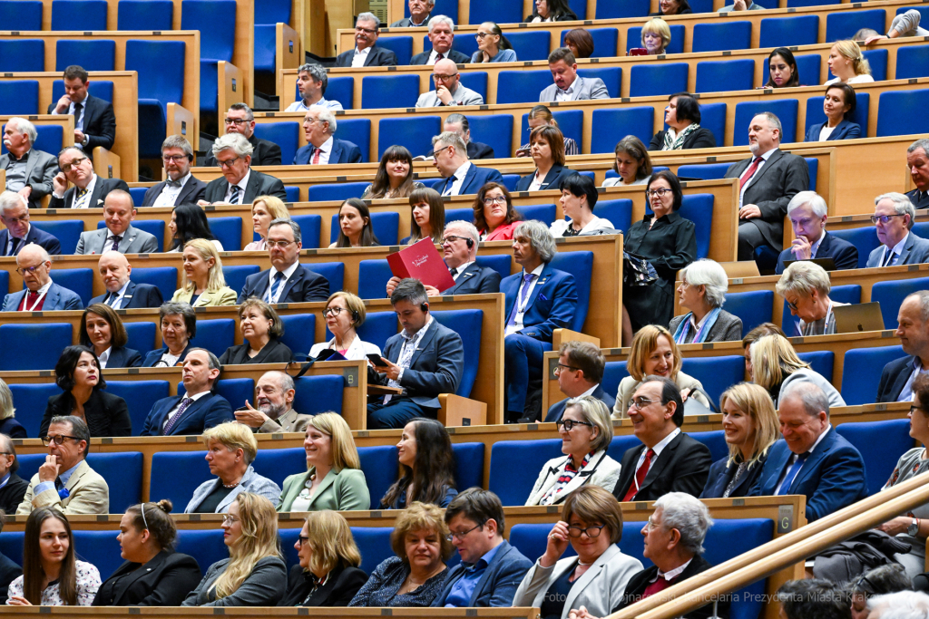 Kopernik, Muzyk, Heller, Popiel, UJ, Auditorium Maximum, Światowy, Kongres, Kopernikański, Kraków  Autor: P. Wojnarowski