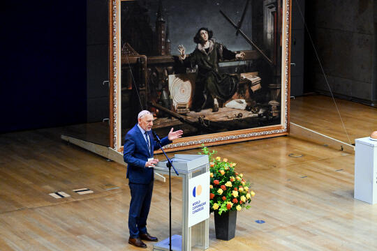 Kopernik, Muzyk, Heller, Popiel, UJ, Auditorium Maximum, Światowy, Kongres, Kopernikański, Kraków