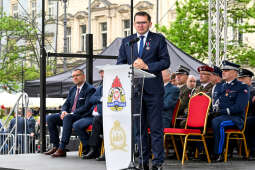 Krakowska Straż Pożarna, jubileusz, 150 lat, Rynek, Majchrowski, Bartkowiak, Kmita, Knapik, obchod