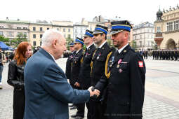 Krakowska Straż Pożarna, jubileusz, 150 lat, Rynek, Majchrowski, Bartkowiak, Kmita, Knapik, obchod