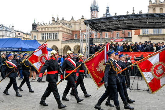 Krakowska Straż Pożarna, jubileusz, 150 lat, Rynek, Majchrowski, Bartkowiak, Kmita, Knapik, obchod