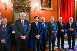 Medal 100-lecia Odzyskania Niepodległości, wręczenie, Majchrowski, Bieniek, Ostrowski, Barczyk, M