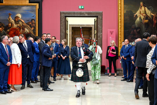 przyjęcie, spotkanie, koronacja, Karol III, Wielka Brytania, Anglia, Majchrowski, Kraków, 2023, Su