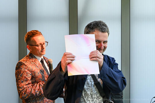 dsc_2550.jpg-stypendia, twórcze, artyści, KTO, Majchrowski, uroczystość, wręczenie