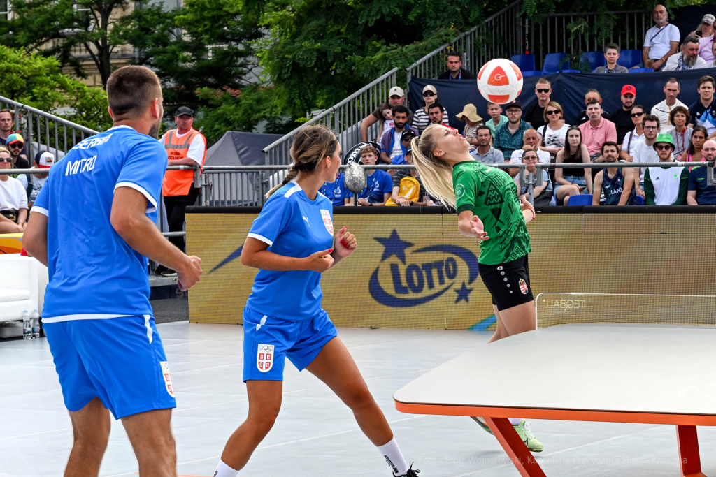 umk_2014.jpg-Teqball, Rynek Główny, Kraków, Igrzyska, Europejskie, Kozioł, finał, finały  Autor: P. Wojnarowski