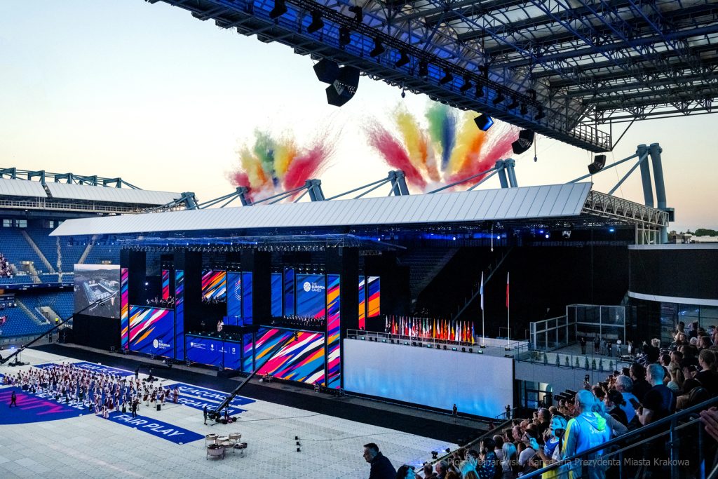 zakończenie, Igrzyska, Europejskie, Wisła, stadion, Majchrowski, Kozłowski, Kapralos  Autor: P. Wojnarowski