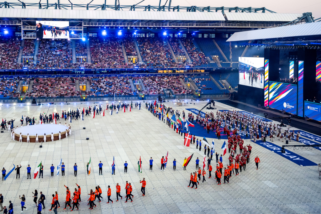 zakończenie, Igrzyska, Europejskie, Wisła, stadion, Majchrowski, Kozłowski, Kapralos  Autor: P. Wojnarowski