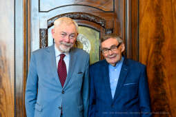 Marian, Turski, Medal za mądrość obywatelską, Zachwatowicz, Jasiński, Majchrowski, wręczenie, 