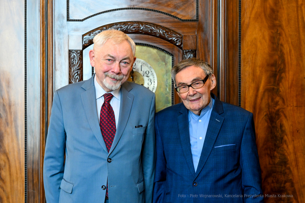 Marian, Turski, Medal za mądrość obywatelską, Zachwatowicz, Jasiński, Majchrowski, wręczenie,   Autor: P. Wojnarowski