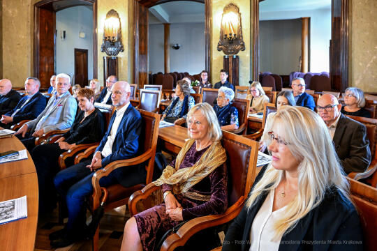 Marian, Turski, Medal za mądrość obywatelską, Zachwatowicz, Jasiński, Majchrowski, wręczenie, 