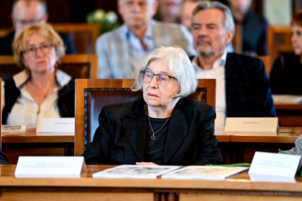 Marian, Turski, Medal za mądrość obywatelską, Zachwatowicz, Jasiński, Majchrowski, wręczenie,   Autor: P. Wojnarowski