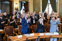 Marian, Turski, Medal za mądrość obywatelską, Zachwatowicz, Jasiński, Majchrowski, wręczenie, 