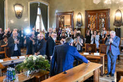 Marian, Turski, Medal za mądrość obywatelską, Zachwatowicz, Jasiński, Majchrowski, wręczenie, 