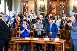 Marian, Turski, Medal za mądrość obywatelską, Zachwatowicz, Jasiński, Majchrowski, wręczenie, 