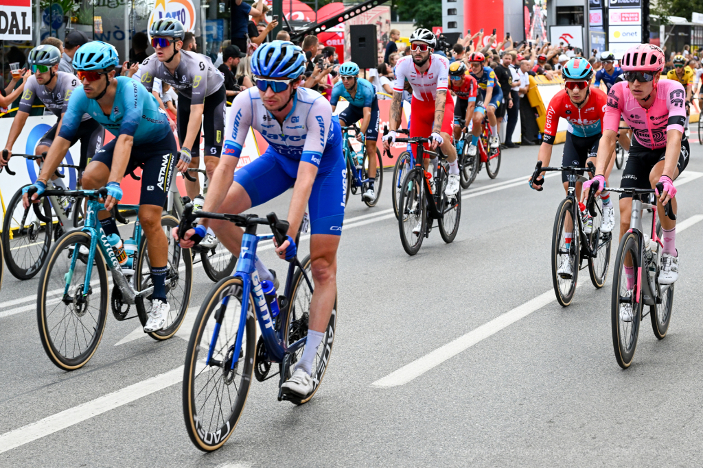 Tour de Pologne, Kraków, kolarze, Majchrowski, dekoracja, Majka, wyścig, meta, finisz, Lang  Autor: P. Wojnarowski