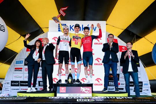 Tour de Pologne, Kraków, kolarze, Majchrowski, dekoracja, Majka, wyścig, meta, finisz, Lang