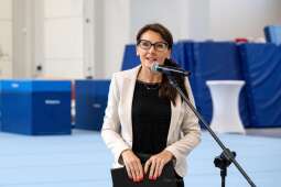 otwarcie, szkoła, hala, sportowa, ZIS, Kowal, Korfel-Jasińska, dzieci, gimnastycy