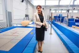 otwarcie, szkoła, hala, sportowa, ZIS, Kowal, Korfel-Jasińska, dzieci, gimnastycy