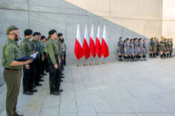 harcerze, Duda, Andzrej, prezydent, Majchrowski, otwarcie, Muzeum, Centrum Ruchu Harcerskiego, skauc