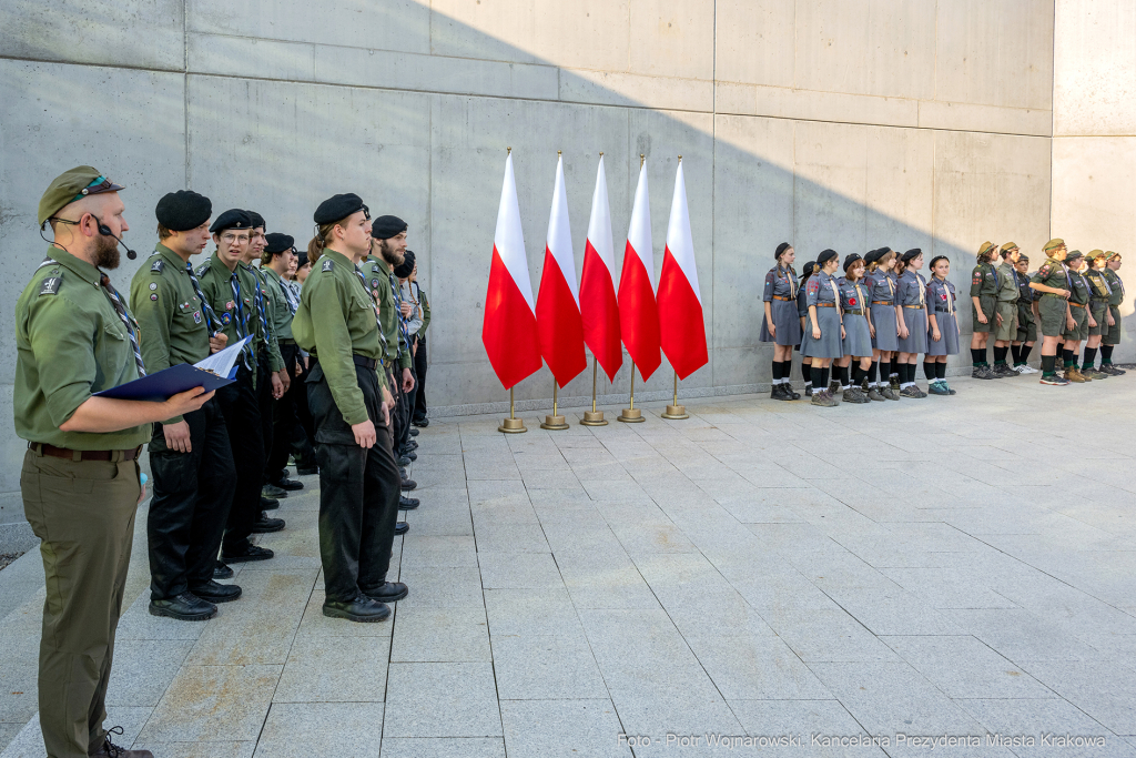 harcerze, Duda, Andzrej, prezydent, Majchrowski, otwarcie, Muzeum, Centrum Ruchu Harcerskiego, skauc  Autor: P. Wojnarowski