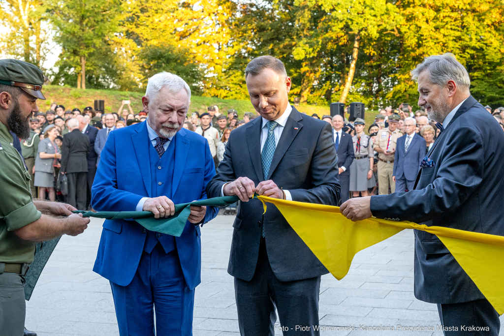 harcerze, Duda, Andzrej, prezydent, Majchrowski, otwarcie, Muzeum, Centrum Ruchu Harcerskiego, skauc  Autor: P. Wojnarowski