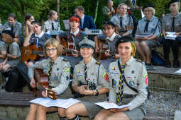 harcerze, Duda, Andzrej, prezydent, Majchrowski, otwarcie, Muzeum, Centrum Ruchu Harcerskiego, skauc
