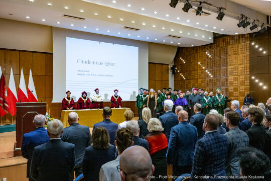 Kraków,  Akademia Muzyczna, inauguracja, immatrykulacja,studenci, profesorowie, Duda, Andrzej, prez