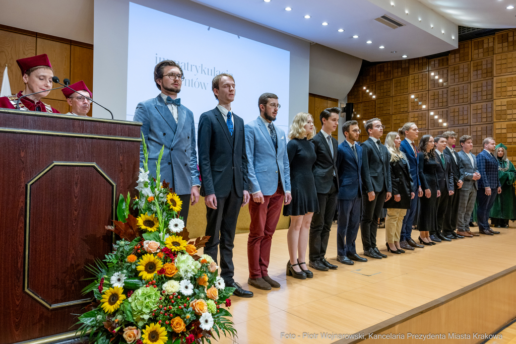 Kraków,  Akademia Muzyczna, inauguracja, immatrykulacja,studenci, profesorowie, Duda, Andrzej, prez  Autor: P. Wojnarowski