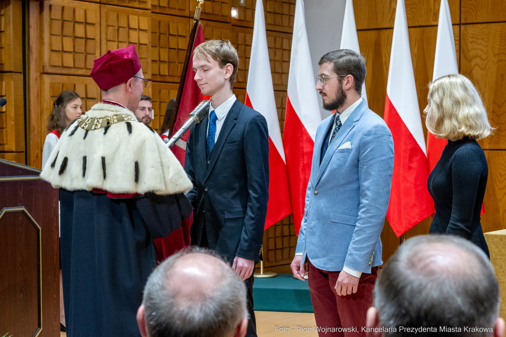 Kraków,  Akademia Muzyczna, inauguracja, immatrykulacja,studenci, profesorowie, Duda, Andrzej, prez  Autor: P. Wojnarowski