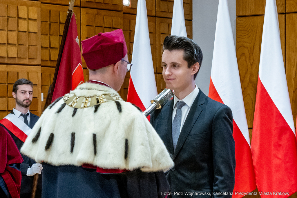 Kraków,  Akademia Muzyczna, inauguracja, immatrykulacja,studenci, profesorowie, Duda, Andrzej, prez  Autor: P. Wojnarowski