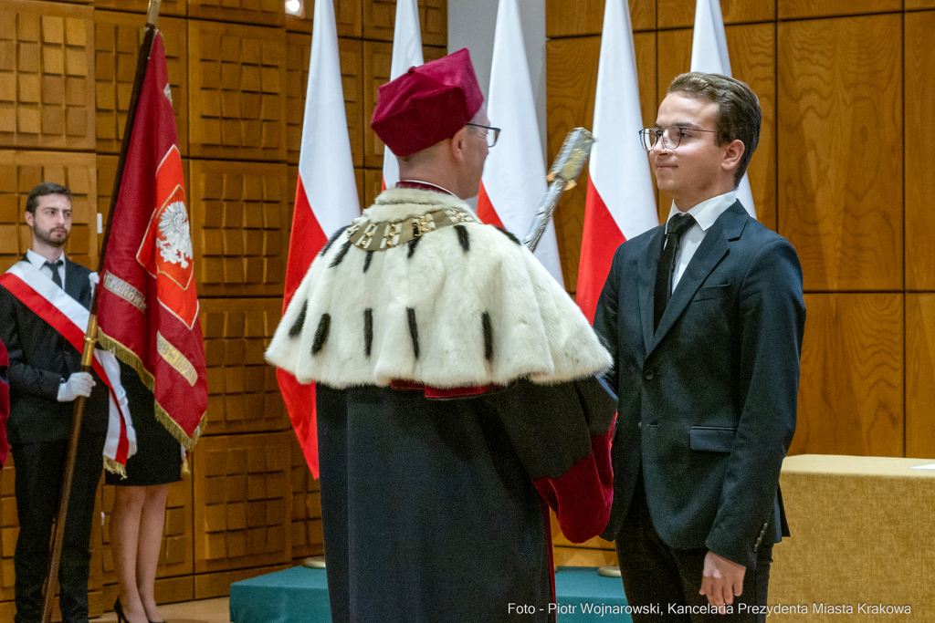 Kraków,  Akademia Muzyczna, inauguracja, immatrykulacja,studenci, profesorowie, Duda, Andrzej, prez  Autor: P. Wojnarowski