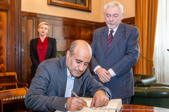 ambasador, Iran, Gharibi, wizyta, Kraków, Majchrowski, ambasador Iranu