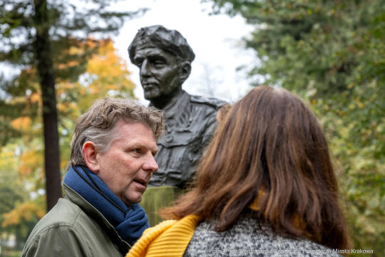 Taco Stoppels, Nina Gabryś-Janowska, sadzenie, tulipany, wizyta, gospodarska, Park Jordana, ambasad