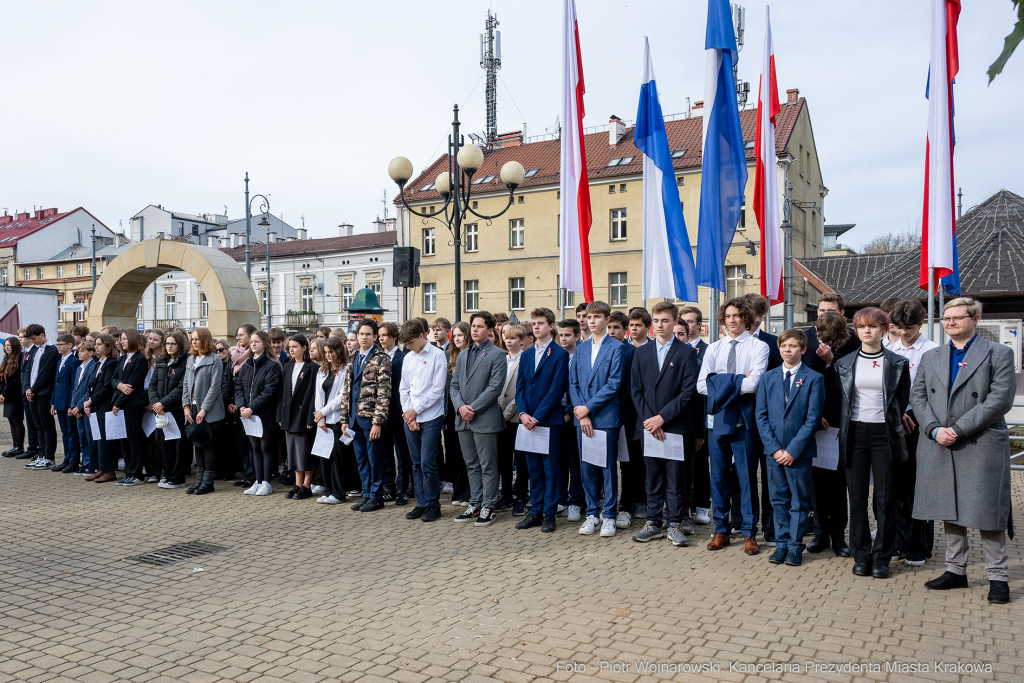 uroczystość, 105. rocznica wyzwolenia Krakowa, Straż Miejska, ślubowanie, Majchrowski, Buszek, m  Autor: P. Wojnarowski