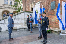 105. rocznica wyzwolenia Krakowa, Kraków, zabory, wyzwolenie, kwiaty, wieńce, złożenie, wieża r