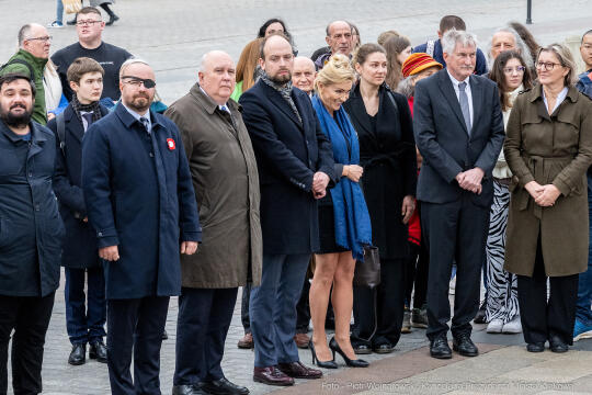 105. rocznica wyzwolenia Krakowa, Kraków, zabory, wyzwolenie, kwiaty, wieńce, złożenie, wieża r