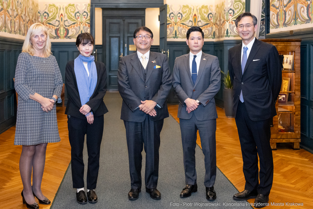 Kraków, Otofotokronika, Urząd Miasta Krakowa, UMK, spotkanie, Burmistrz, Himeji, Japonia, delegacj  Autor: P. Wojnarowski