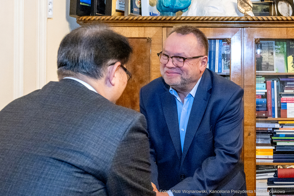 Kraków, Otofotokronika, Urząd Miasta Krakowa, UMK, spotkanie, Burmistrz, Himeji, Japonia, delegacj  Autor: P. Wojnarowski