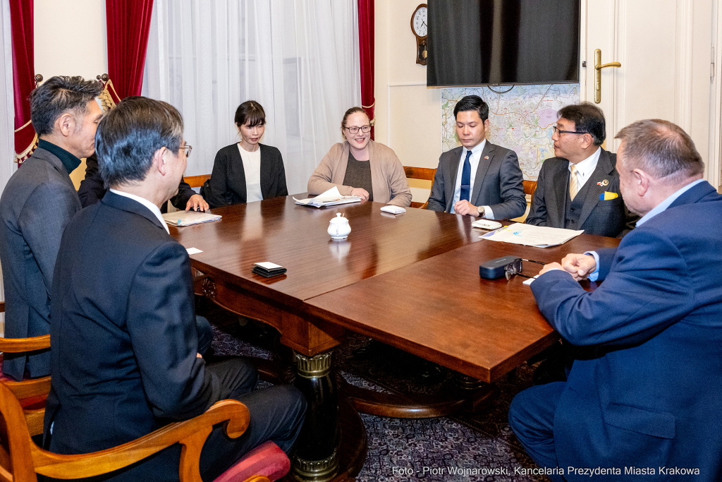 Kraków, Otofotokronika, Urząd Miasta Krakowa, UMK, spotkanie, Burmistrz, Himeji, Japonia, delegacj  Autor: P. Wojnarowski