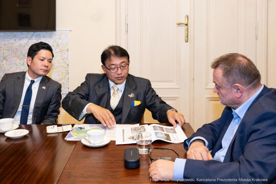 Kraków, Otofotokronika, Urząd Miasta Krakowa, UMK, spotkanie, Burmistrz, Himeji, Japonia, delegacj