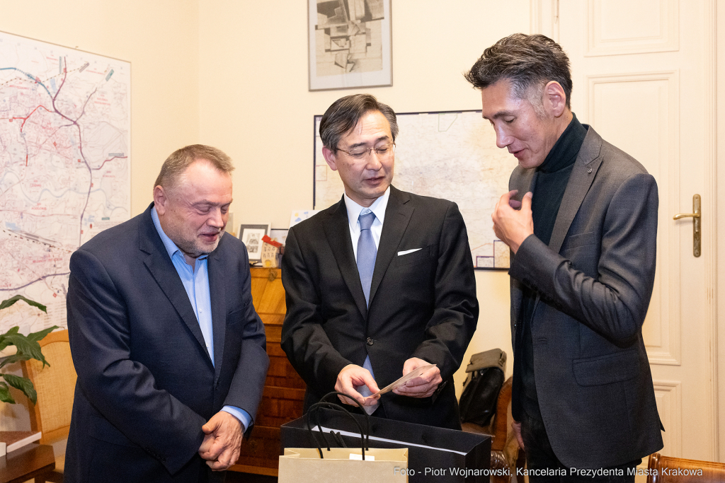 Kraków, Otofotokronika, Urząd Miasta Krakowa, UMK, spotkanie, Burmistrz, Himeji, Japonia, delegacj  Autor: P. Wojnarowski