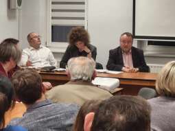 Spotkanie Andrzeja Kuliga, zastępcy prezydenta Krakowa z mieszkańcami oraz radnymi dzielnicy XV Mi