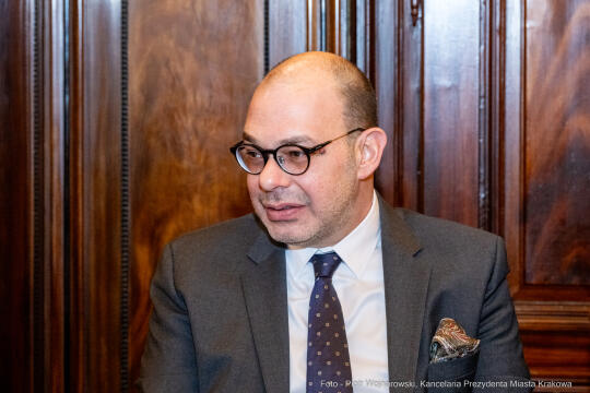 Kraków, Otofotokronika, Urząd Miasta Krakowa, UMK, Rauf Alp Denktaş, ambasador, Turcja, spotkanie