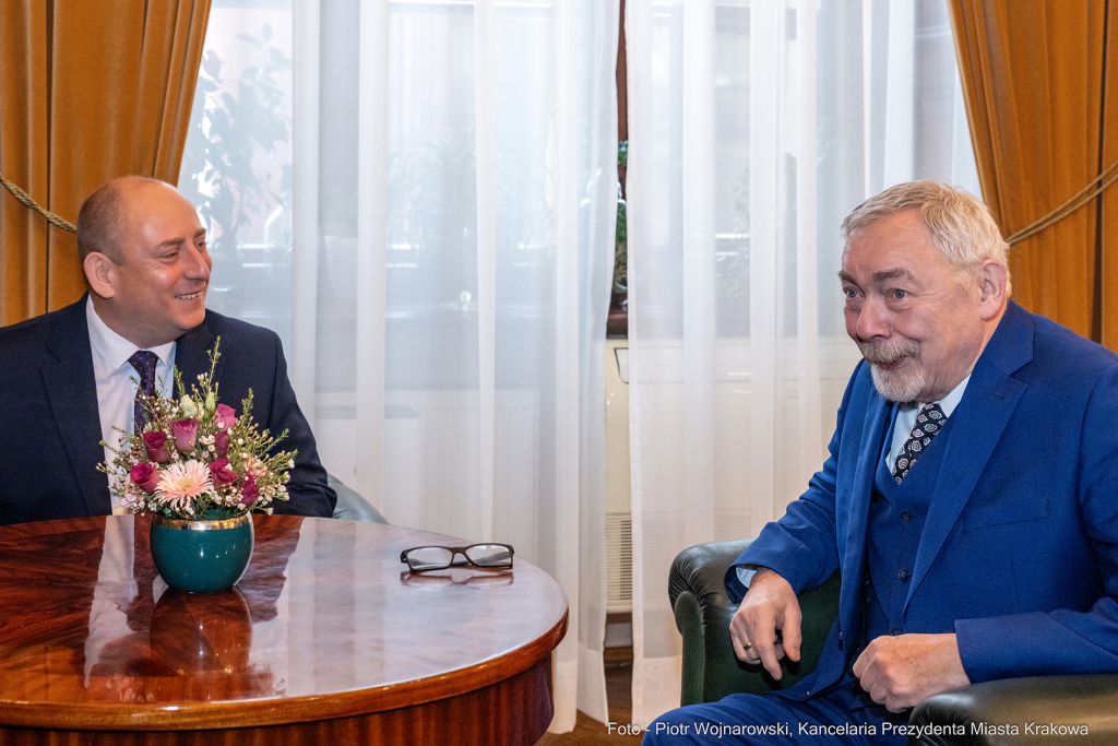 umk_1414.jpg-Klęczar, Krzysztof Klęczar, wojewoda Małopolski, spotkanie, nowy, Majchrowski  Autor: P. Wojnarowski