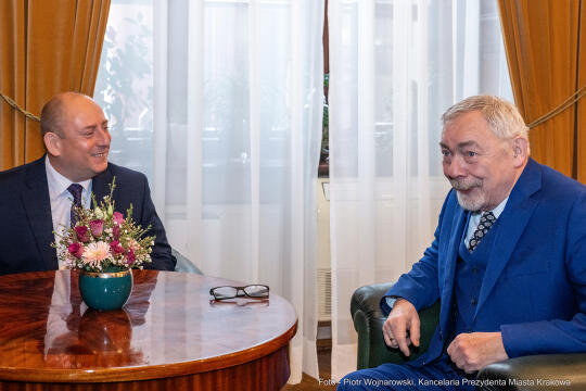 umk_1414.jpg-Klęczar, Krzysztof Klęczar, wojewoda Małopolski, spotkanie, nowy, Majchrowski