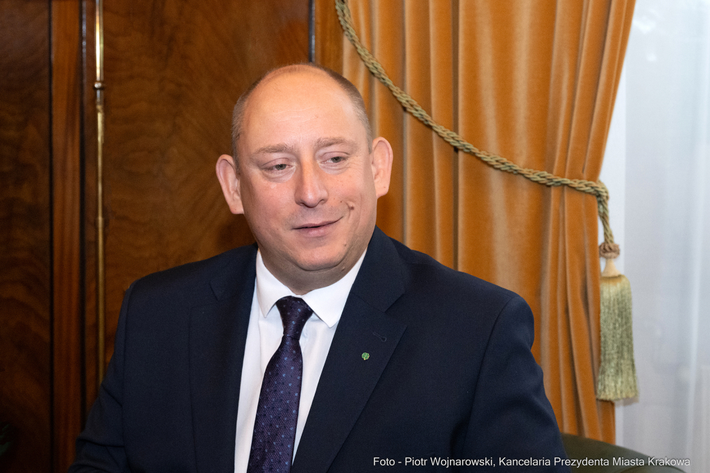 umk_1417.jpg-Klęczar, Krzysztof Klęczar, wojewoda Małopolski, spotkanie, nowy, Majchrowski  Autor: P. Wojnarowski