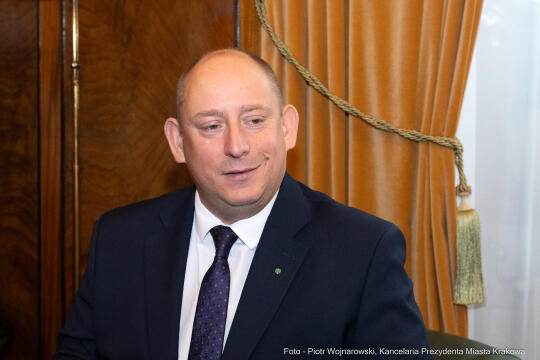 umk_1417.jpg-Klęczar, Krzysztof Klęczar, wojewoda Małopolski, spotkanie, nowy, Majchrowski