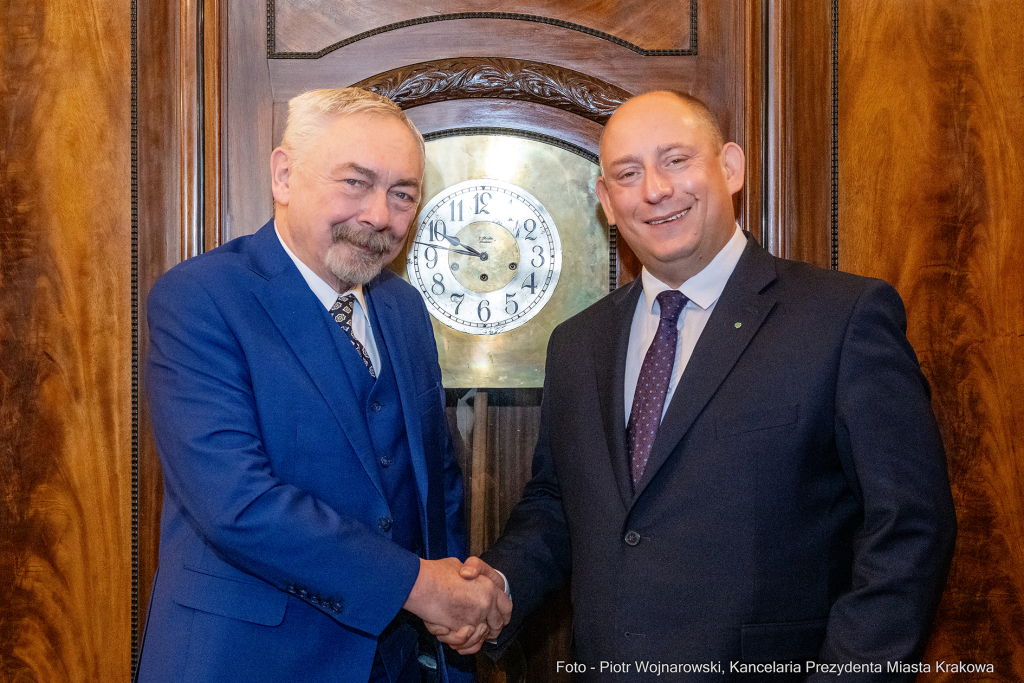 umk_1440.jpg-Klęczar, Krzysztof Klęczar, wojewoda Małopolski, spotkanie, nowy, Majchrowski  Autor: P. Wojnarowski