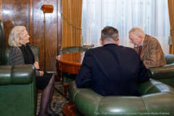 wręczenie, Penderecka, Majchrowski, Dyplom Jubileuszowy, Otofotokronika, Kraków