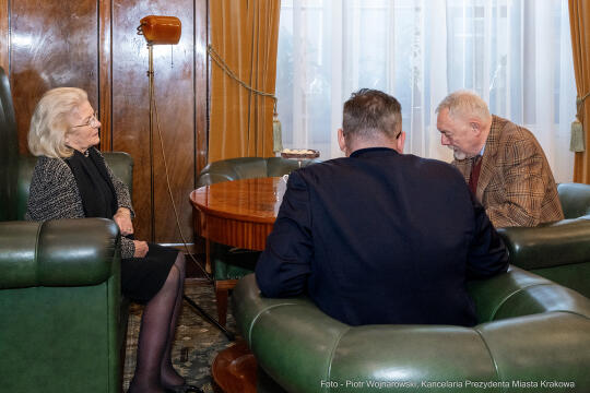 wręczenie, Penderecka, Majchrowski, Dyplom Jubileuszowy, Otofotokronika, Kraków